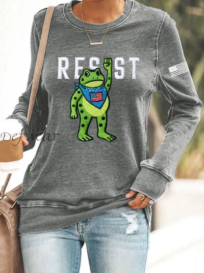 Women’s Portland Frog Sweatshirt Gray / S
