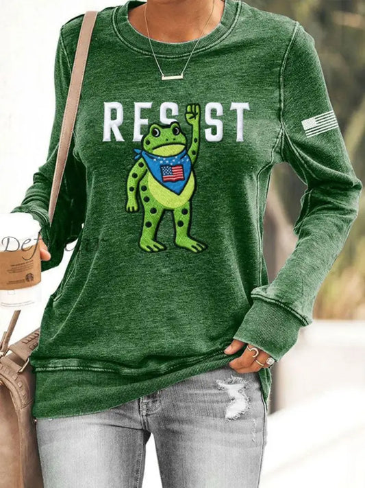 Women’s Portland Frog Sweatshirt Green / S