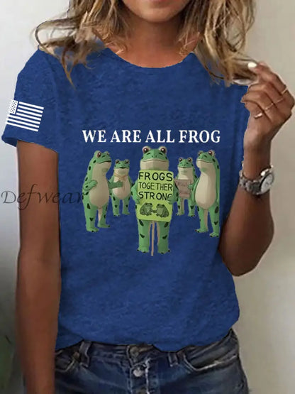 Women’s Resist Frog Short Sleeve T-Shirt Navy Blue / S