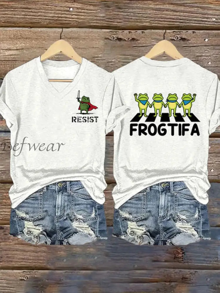Women’s Resist Frog Short Sleeve T-Shirt White / S