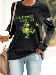 Women’s Resist Kings Since 1776 Portland Frog Sweatshirt Black / S