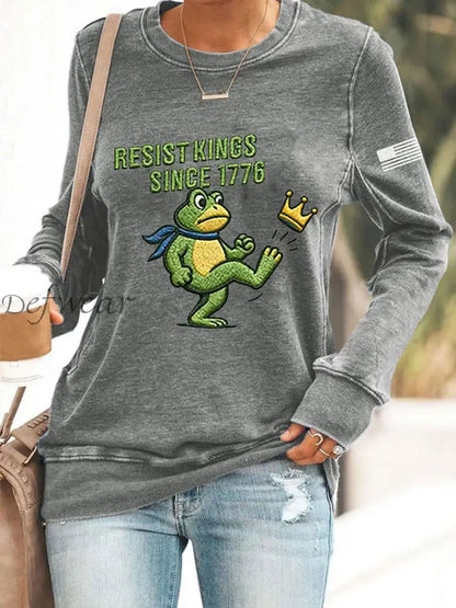 Women’s Resist Kings Since 1776 Portland Frog Sweatshirt Gray / S