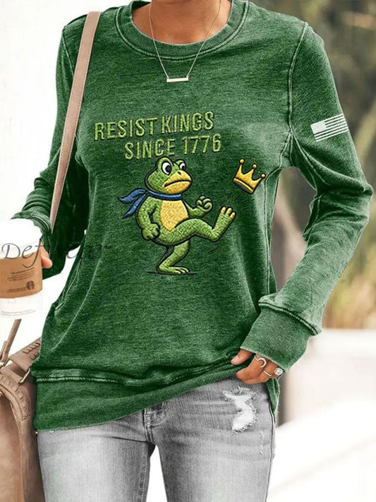 Women’s Resist Kings Since 1776 Portland Frog Sweatshirt Green / S