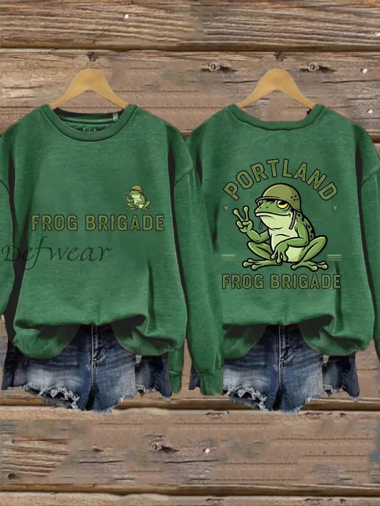 Women’s Resist Portland Frog Sweatshirt Green / S