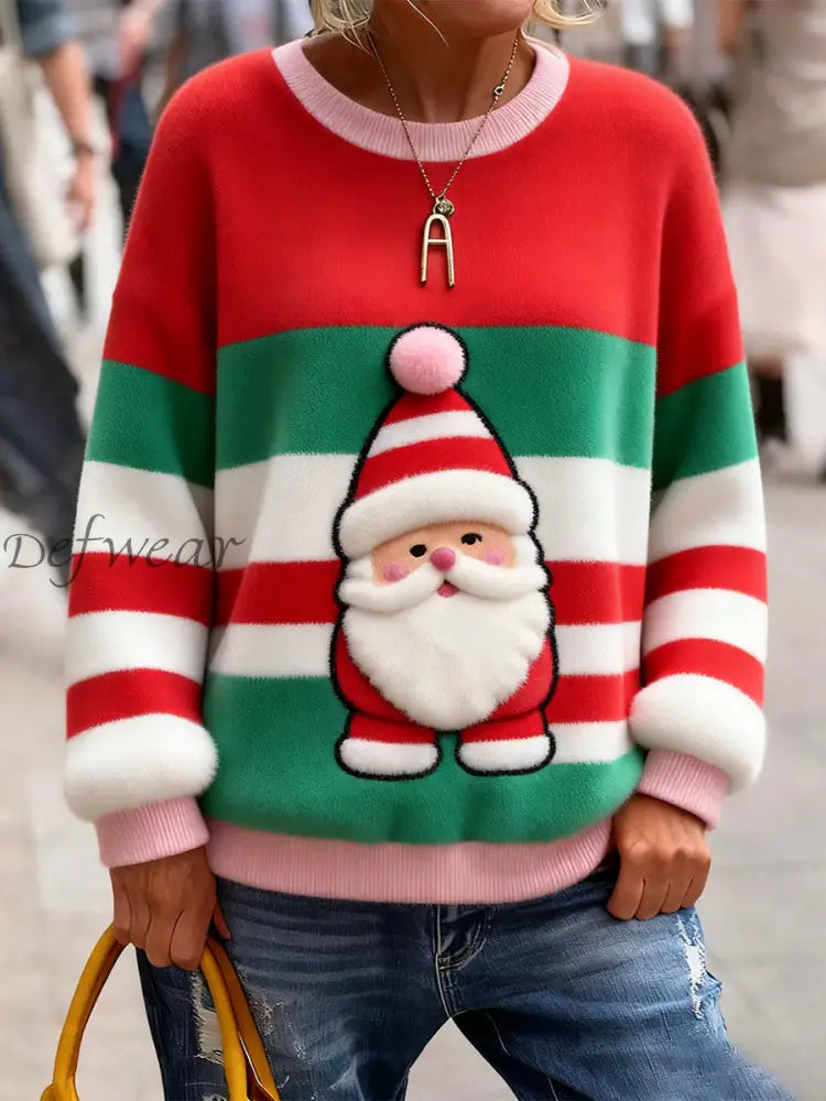 Women’s Santa Claus Fleece Sweatshirts As picture / S