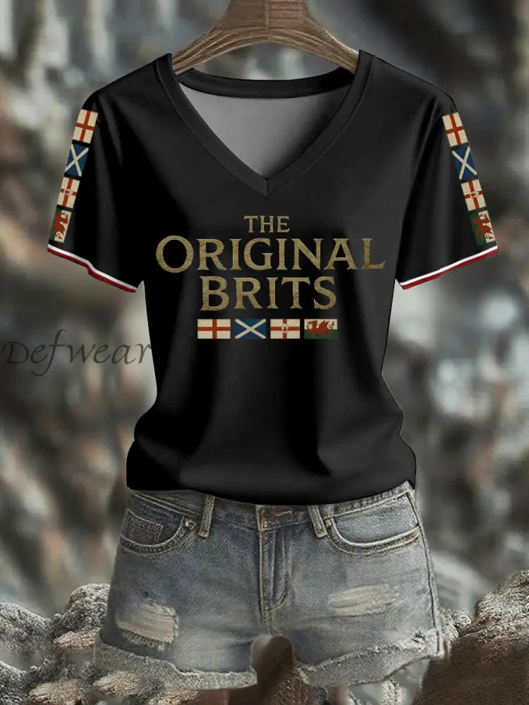 Women’s The Original Brits Printed T shirt Black / S