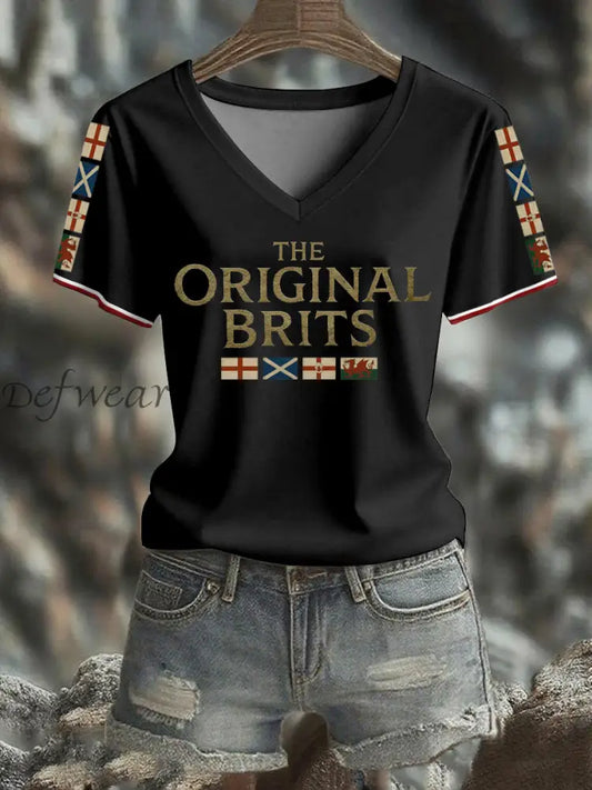 Women’s The Original Brits Printed T shirt Black / S
