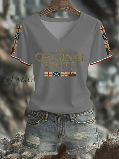 Women’s The Original Brits Printed T shirt Light Gray / S