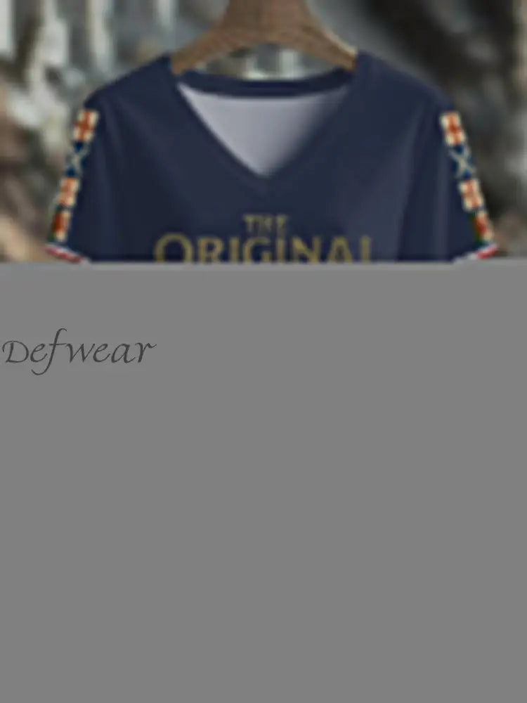 Women’s The Original Brits Printed T shirt Navy Blue / S