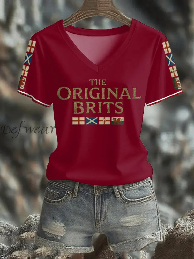 Women’s The Original Brits Printed T shirt Red / S