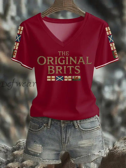 Women’s The Original Brits Printed T shirt Red / S