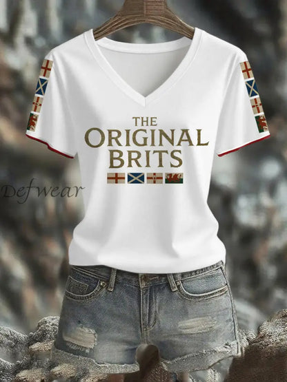 Women’s The Original Brits Printed T shirt White / S