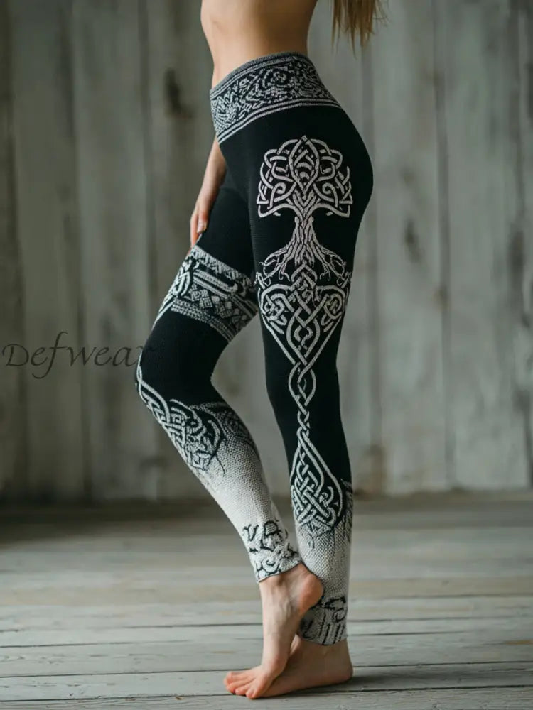 Women’s Viking leggings Black And White / S