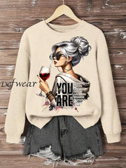 Women’s You Are Enough Printed Sweatshirt Apricot / S