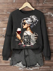 Women’s You Are Enough Printed Sweatshirt Black / 2XL